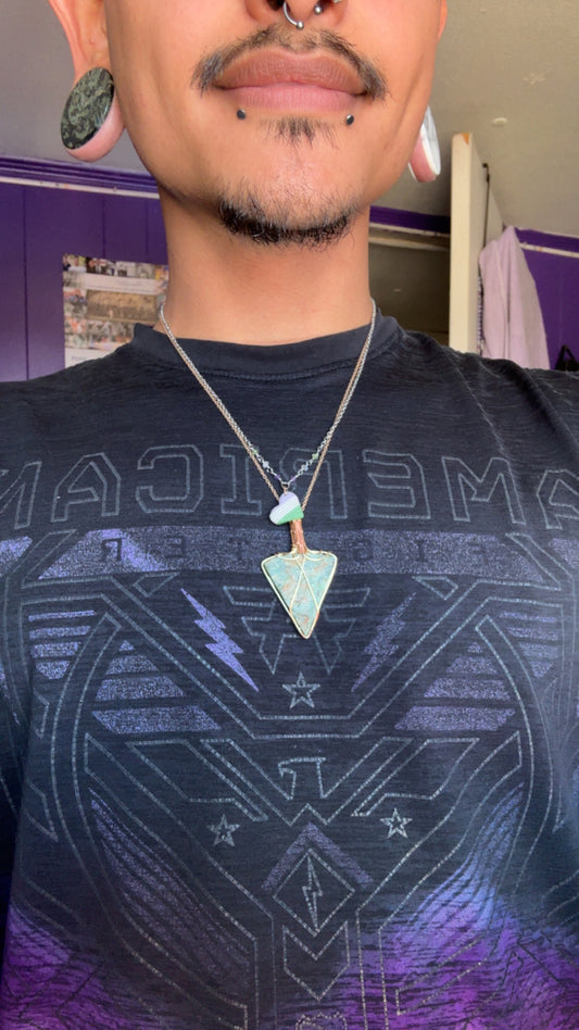 Gold Sheen Green Pendant