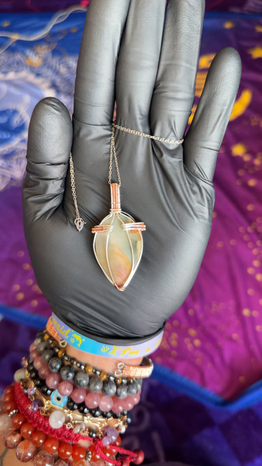 Crazy Lace Agate Pendant