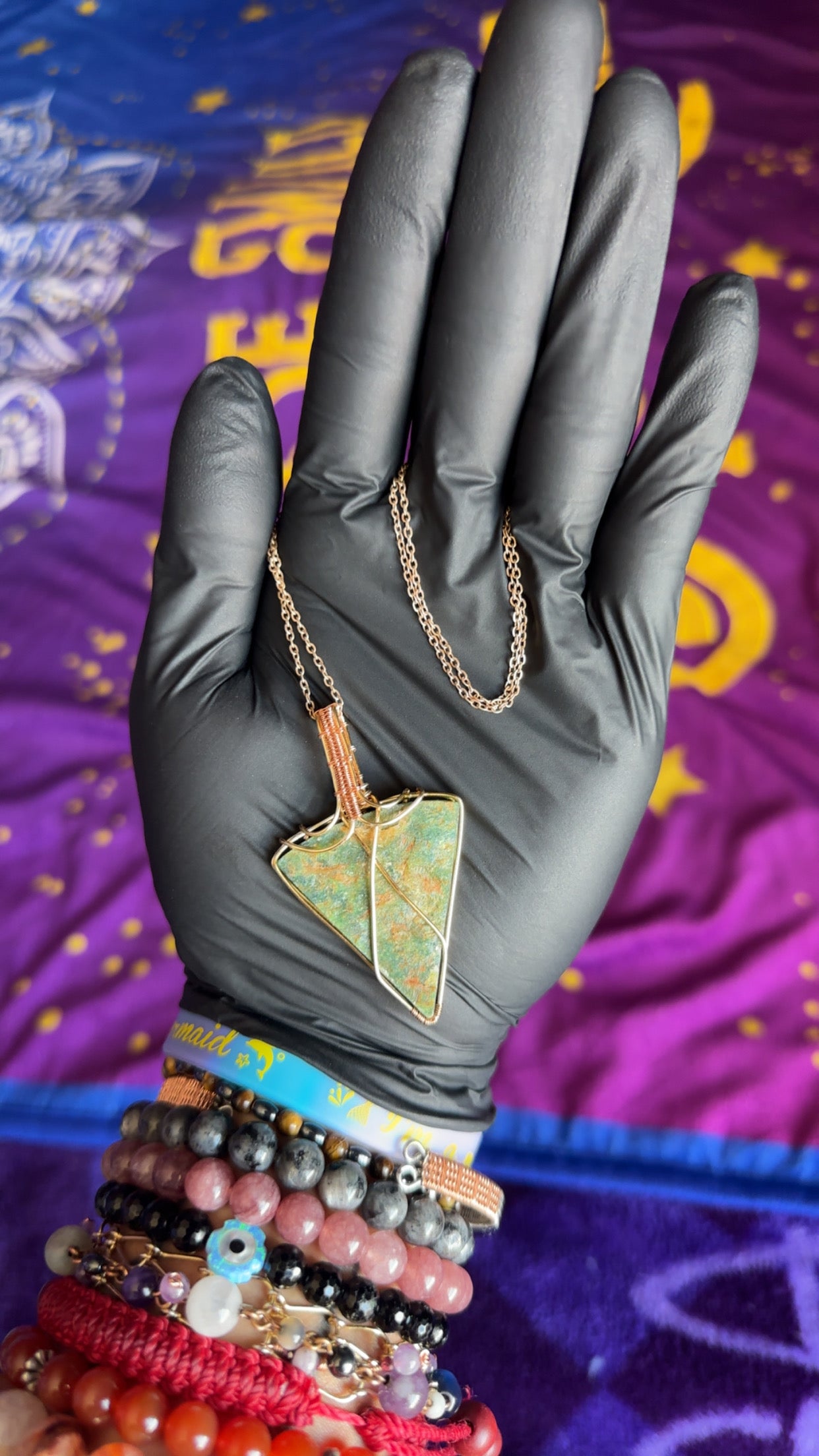 Gold Sheen Green Pendant