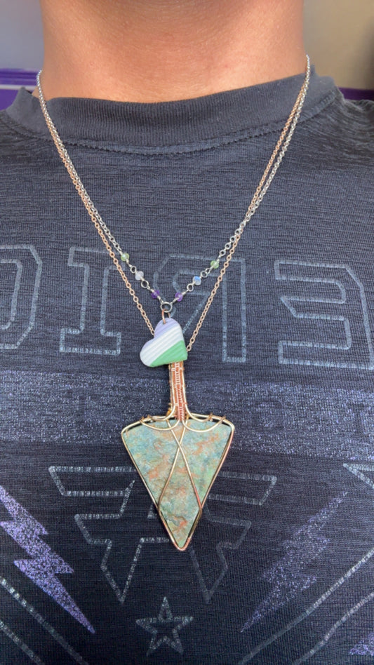 Gold Sheen Green Pendant