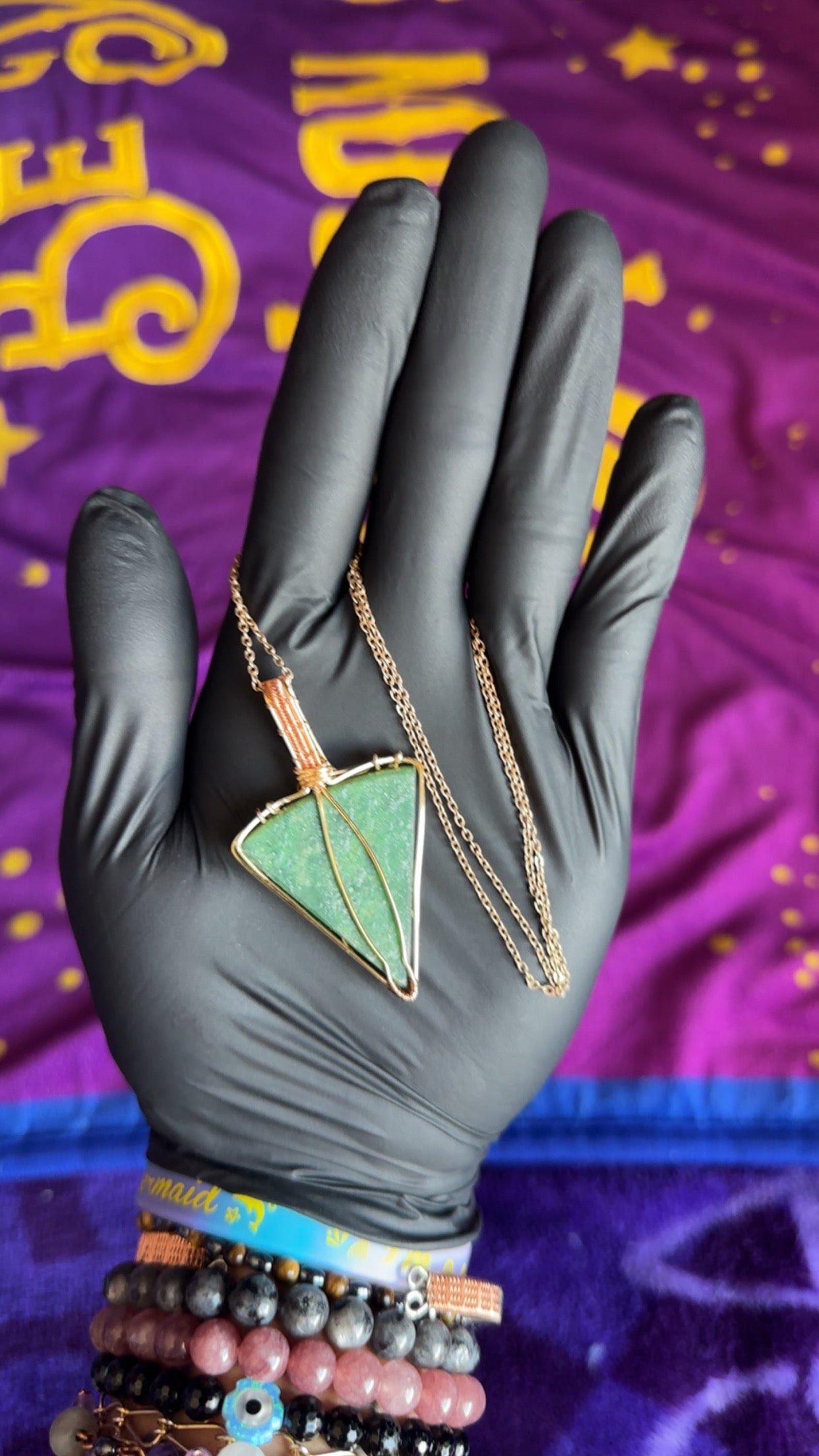 Gold Sheen Green Pendant