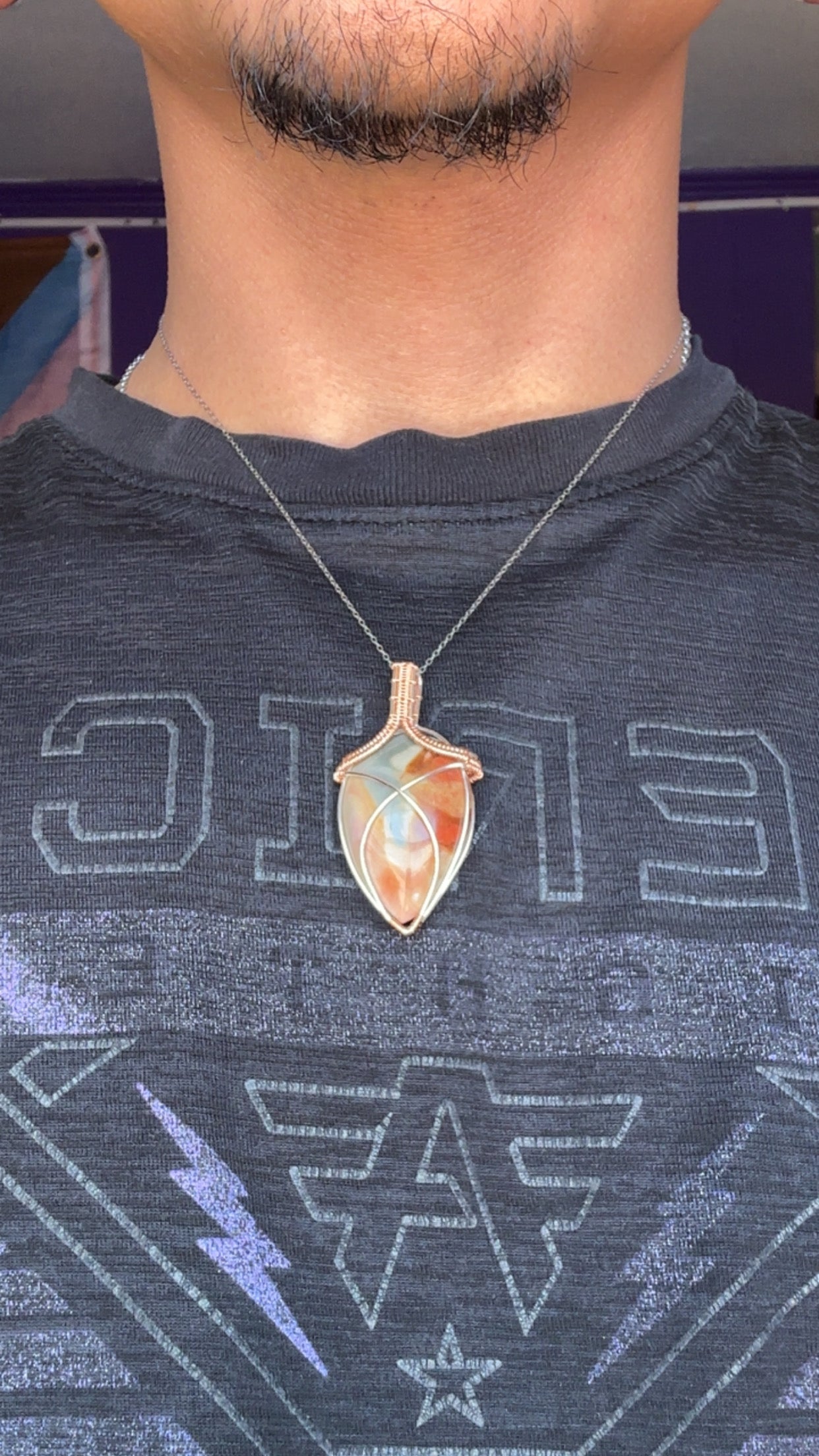 Crazy Lace Agate Pendant