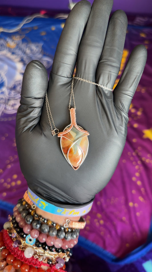 Crazy Lace Agate Pendant