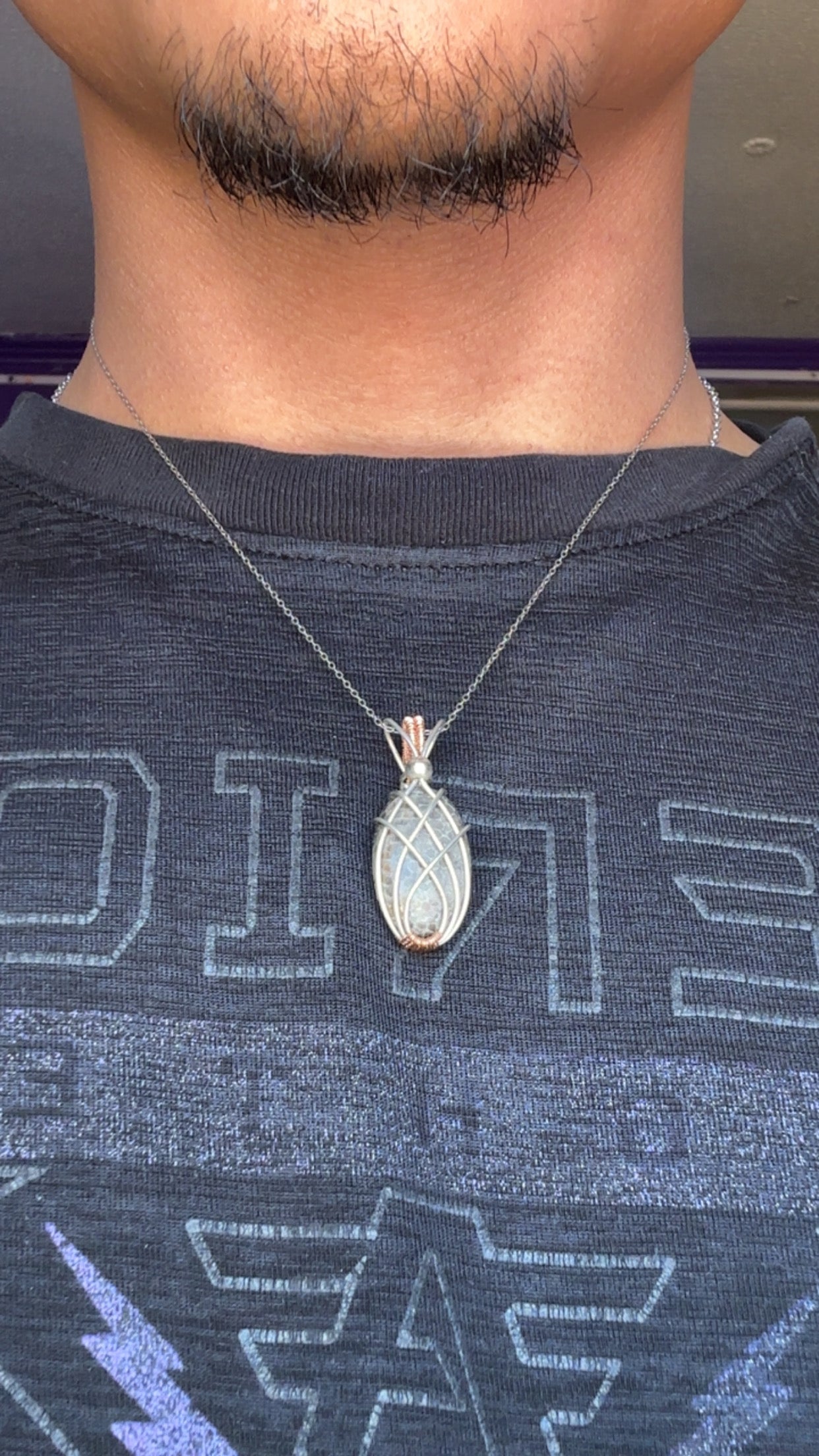 Agatized Fossil Coral Pendant