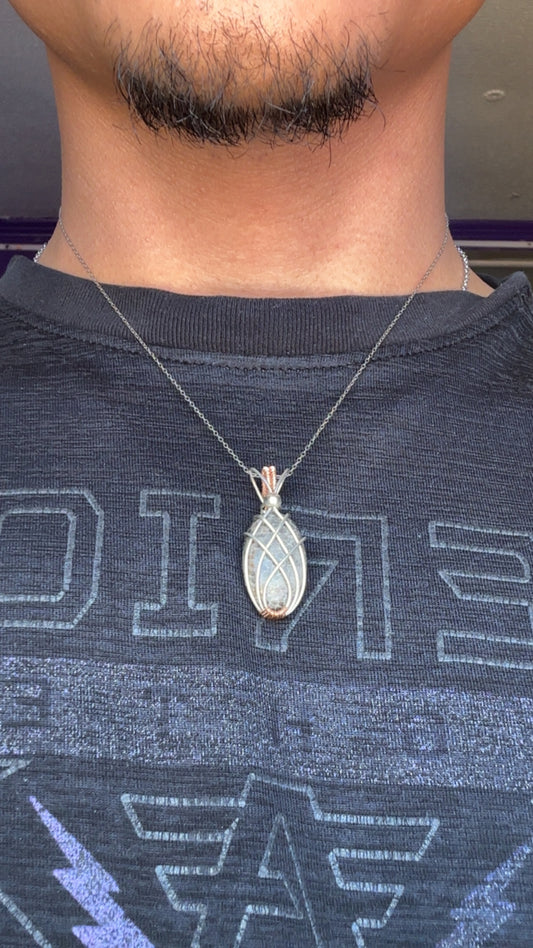 Agatized Fossil Coral Pendant